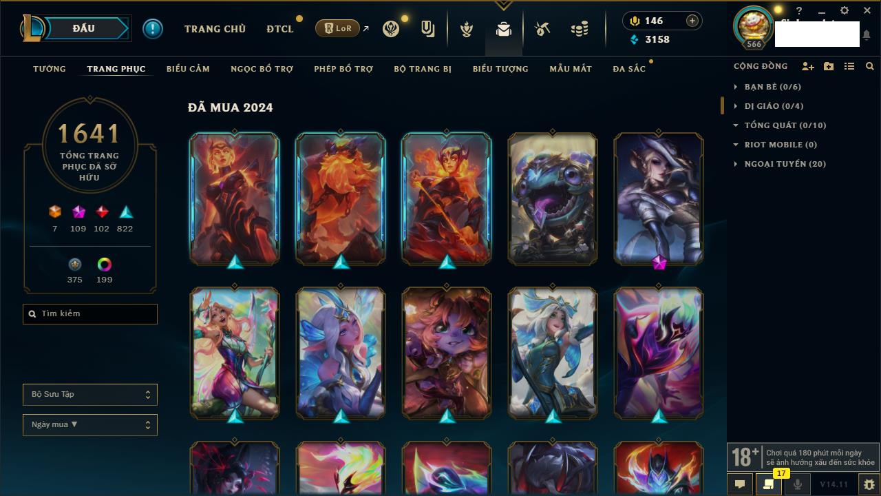 Acc #262930 - Full Skin LMHT - Full Pét ĐTCL